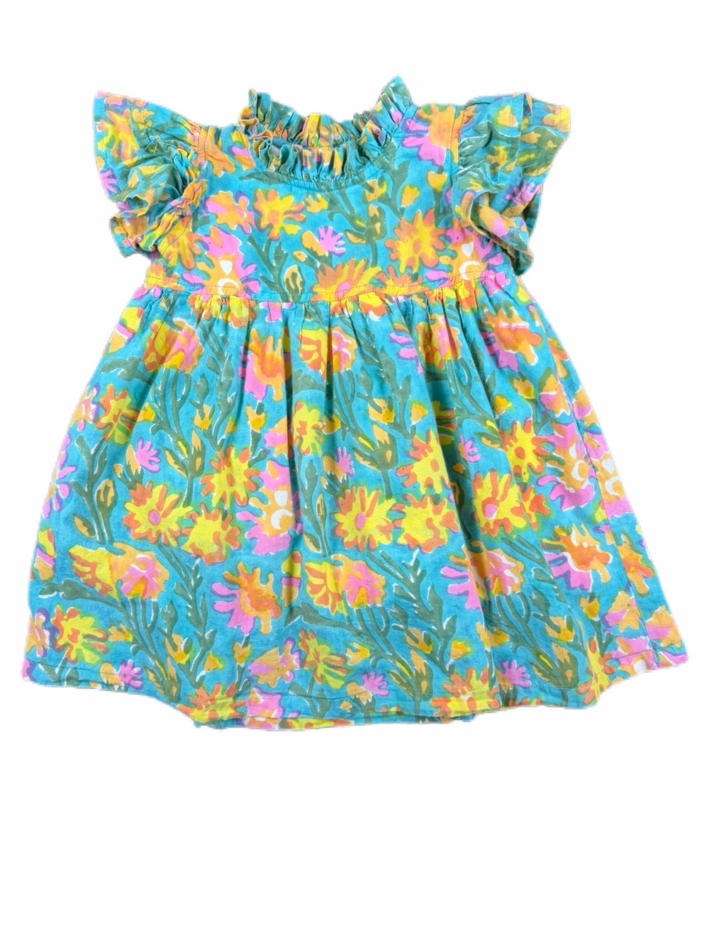 SMOCKINGBIRD Girls Watercolor Floral Dress - 2T